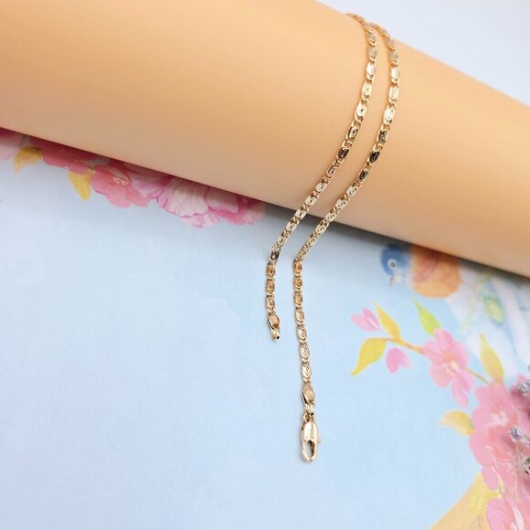 Elegant Box Link Rose Gold Chain Necklace for Men & Women, 19.7 Inch, XPNL0094 - Picture 6 of 11